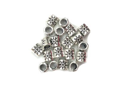 28740 stribrne koralky na copanky nebo dready typn 1ks