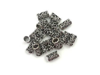 28749 stribrne koralky na copanky nebo dready typq 1ks