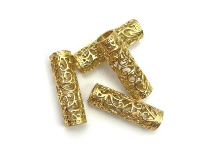 28761 zlate koralky na copanky nebo dready typv 1ks