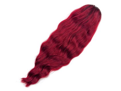 27868 zvlneny culik na stahovaci gumicce 60cm jade gt1b cherry pop red