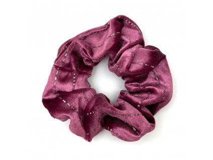 Scrunchie gumička do vlasov stredná rúžova