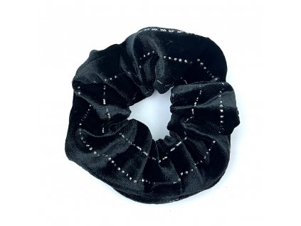 Scrunchie gumička do vlasov stredná čierna