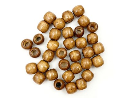 14612 koralky na copanky a dready drevene sv hnede male 35ks