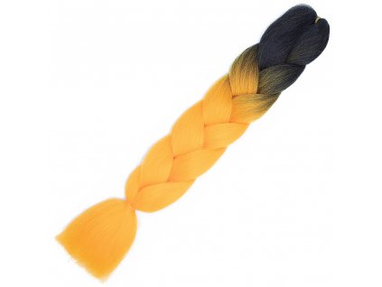 6064 ombre jumbo braid kanekalon b9 cerna oranzova