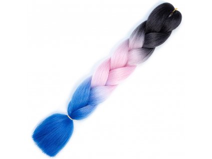 6205 ombre jumbo braid kanekalon c1 cerna ruzova modra