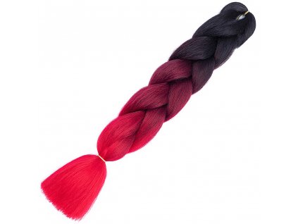6214 ombre jumbo braid kanekalon c6 cerna tm cervena cervena