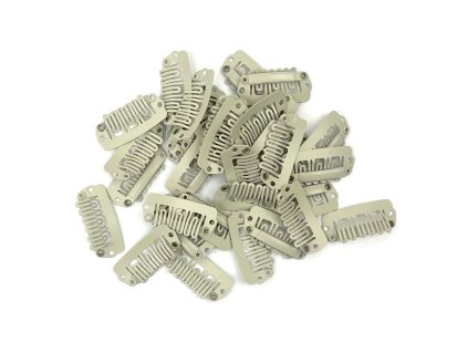 8896 1 clip in hrebinky do vlasu 5ks 3cm sv blond