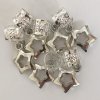 15410 2 koralky s upravitelnym prumerem stribrne hvezdicky otvor 10mm 5ks