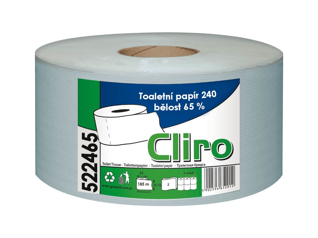 Cliro toaletní papír Jumbo 240 recykl