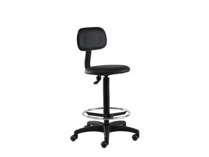 KADEŘNICKÁ ŽIDLE TABURET LUIS S OPĚRKOU PNEU L.3 + K.P. - černá