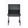 KŘESLO BEZ PODRUČEK - koženka Dolaro černá