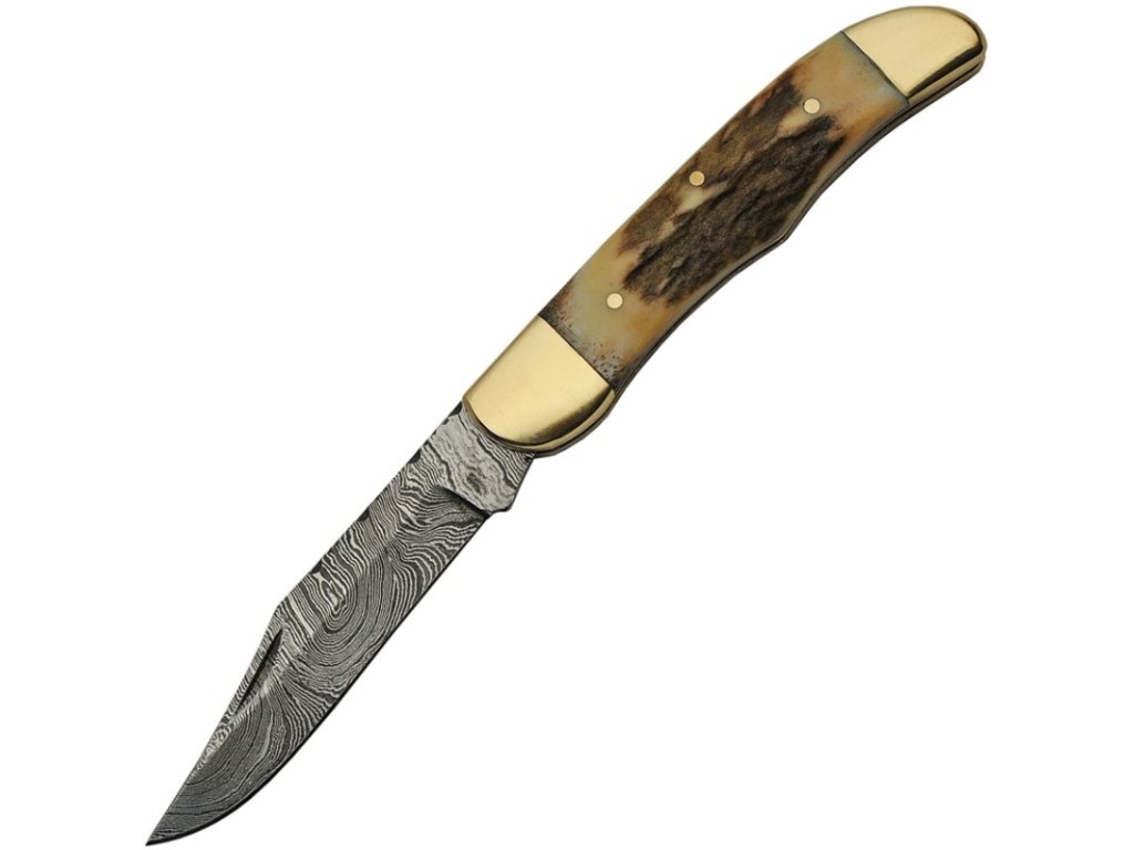 Damascus Folder Stag