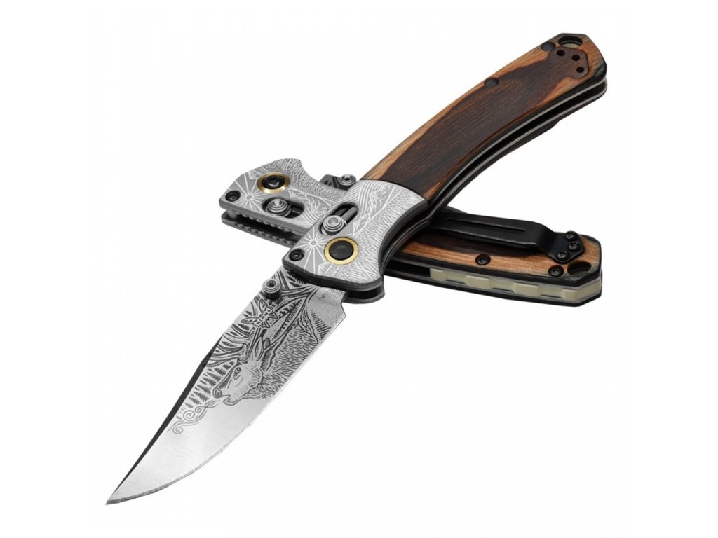 benchmade mini crooked river 15085 2201 bull elk limited edition 2
