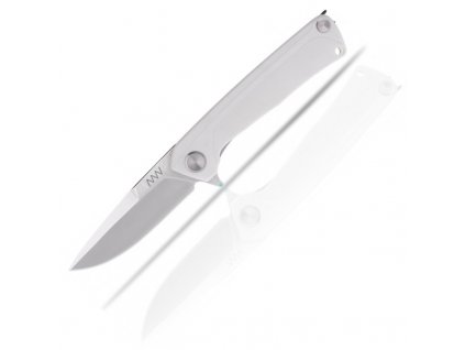 ACTA NON VERBA Z100 Mk.II - STONEWASH, LINER LOCK, PLAIN EDGE, G10,WHITE