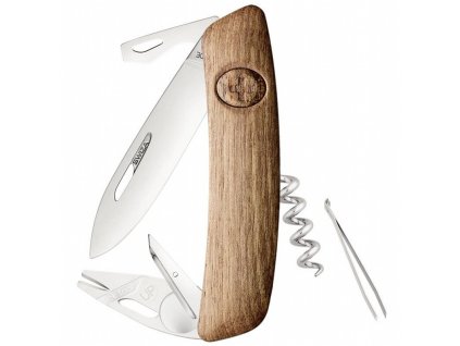 Swiza swiss folding knife Tick Tool Wood Walnut