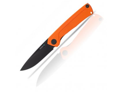 ACTA NON VERBA Z200 - DLC, LINER LOCK, PLAIN EDGE, G-10 ORANGE