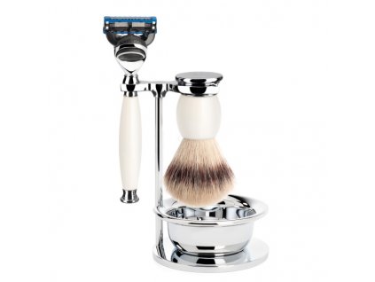 12081 muhle holici set silvertip fibre fusion rukojet porcelan