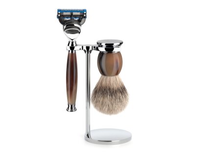 11994 muhle holici set silvertip jezevec fusion rukojet buvoli roh