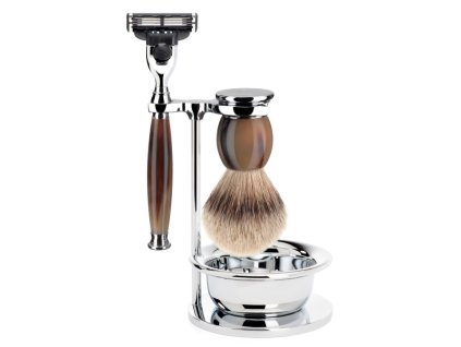 12003 muhle holici set silvertip jezevec mach3 rukojet buvoli roh