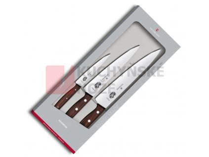 Victorinox 3 pack set knives wood