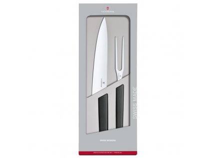 Victorinox Swiss Modern Set knife  a vidlice, black