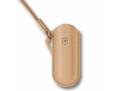 Victorinox leather pouch with lanyard Wet Sand