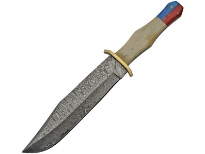Damascus American Flag Bowie