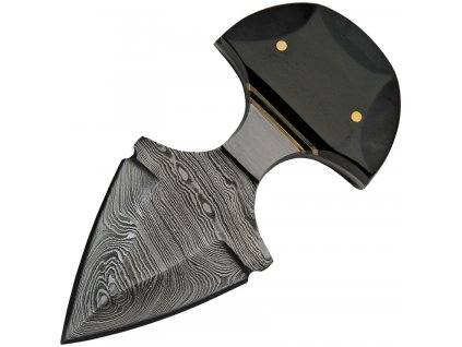 Damascus Black Widow Push Dagger