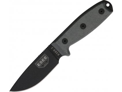 ESEE Plain Std Black Model 3 Sheath Coyote Brown with MOLLE