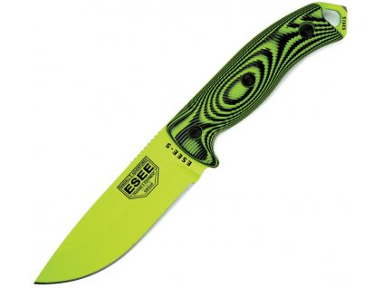 ESEE Plain Venom Green Model 5 3D G10