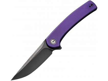 Civivi Mini Asticus Black Stonewash Purple G10