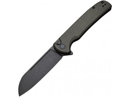 Civivi Chevalier Black Stonewash Green Micarta