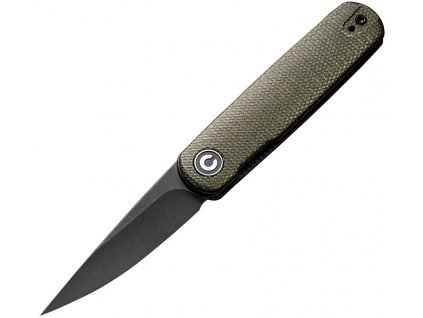 Civivi Lumi Black Stonewash Green Micarta