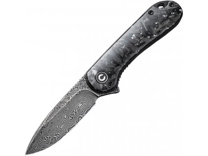 Civivi Elementum Damascus Silver Carbon C907CDS-2