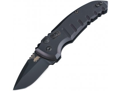 Hogue Auto A01 Microswitch 1.95" Blk Drop Point Black (No Bottle Opener)