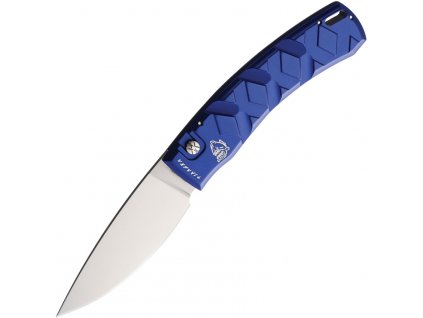 Piranha Knives Auto P14 X Button Lock Blue