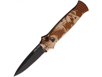 Piranha Knives Auto Bodyguard Button Lock Desert