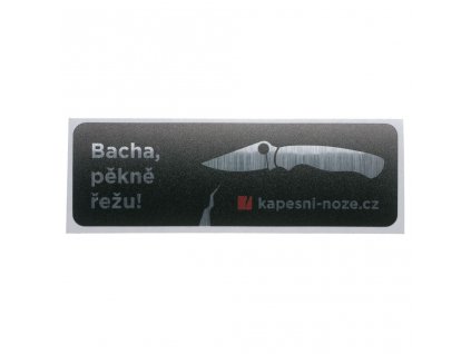 badge funny knife vtipna samolepka nalepka nuz bacha 11cm