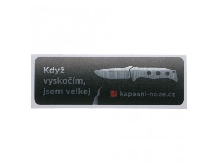 badge funny knife vtipna samolepka nalepka nuz velkej 11cm