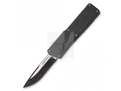 lightning otf black and satin finished serrated partially