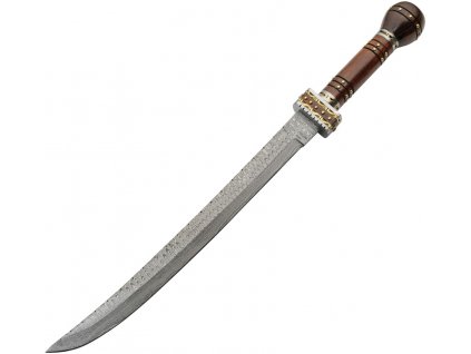 Damascus Fancy Guard Short Sword