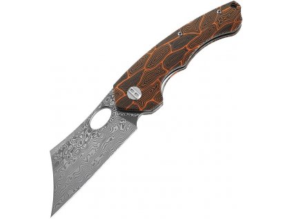 bestech knives skirmish damascus black orange g10