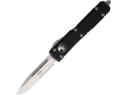 microtech ultratech black satin half serrated