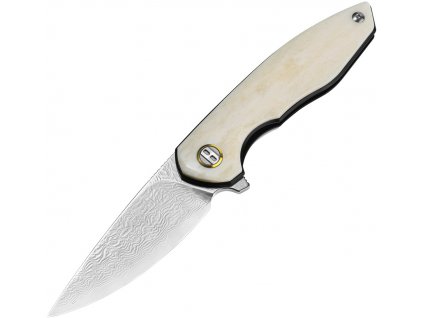 Bestech Knives Bambi Mirror Damascus Ox Bone