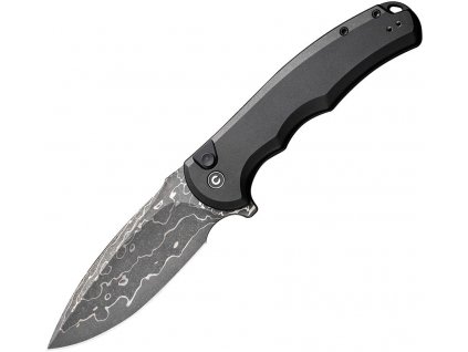 civivi mini praxis damascus black aluminum