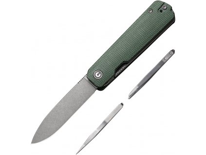 Civivi Sendy Stonewash DropPoint Green Micarta