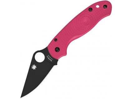 spyderco para 3 lightweight black bd1n pink frn