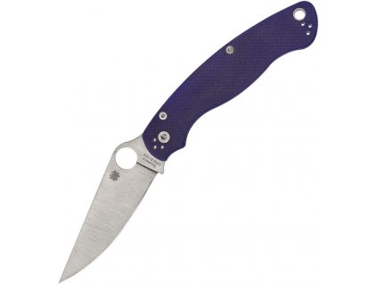 spyderco military 2 plain s110v dark blue g10