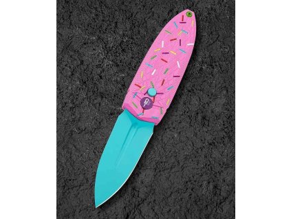 bestech knives ququ g10 pink sprinkle pattern