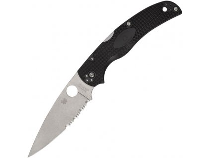 spyderco native chief black halfserrated